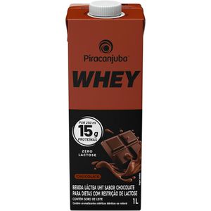 Whey Zero Lactose Sabor Chocolate Piracanjuba 15g de proteína 1 Litro [COMPRA COM RECORRÊNCIA]