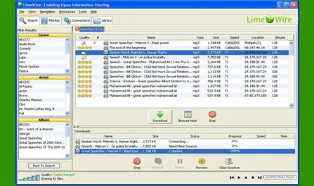 O Limewire era uma solução para baixar músicas e clipes entre 2000 e 2010 (Imagem: Reprodução/Free Limewire)
