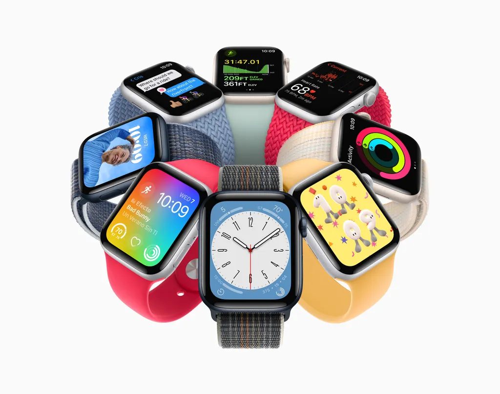O Apple Watch SE não deve ganhar um sucessor neste ano — a terceira geração do relógio mais acessível da Maçã deve ser apresentada apenas em 2024 (Imagem: Divulgação/Apple)