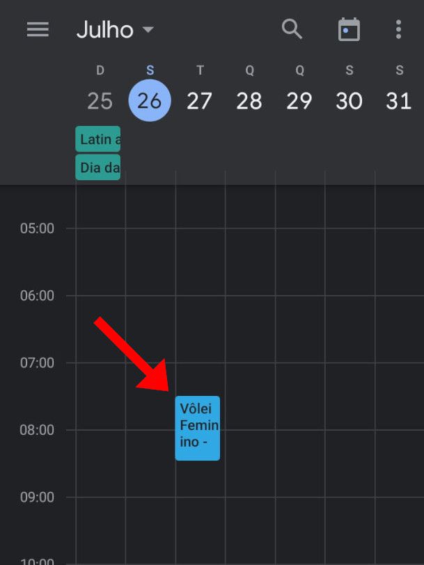 Acesse o app do Google Agenda e verifique que todos os eventos foram devidamente adicionados (Captura de tela: Matheus Bigogno)