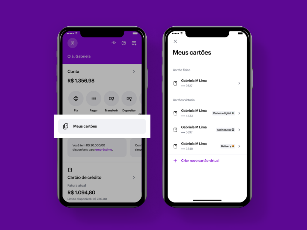 Nubank permite criar cartão virtual de débito para compras online