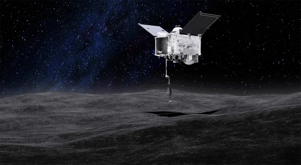 A missão OSIRIS-REx trará à Terra as amostras do asteroide Bennu (Imagem: Reprodução/NASA)