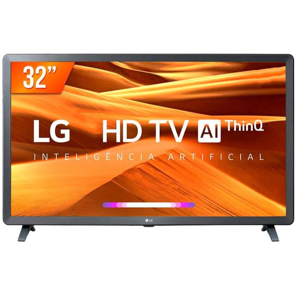 Smart TV LED 32" LG 3 HDMI 2 USB Bluetooth Wi-Fi Active HDR ThinQ AI - 32LM621CBSB.A