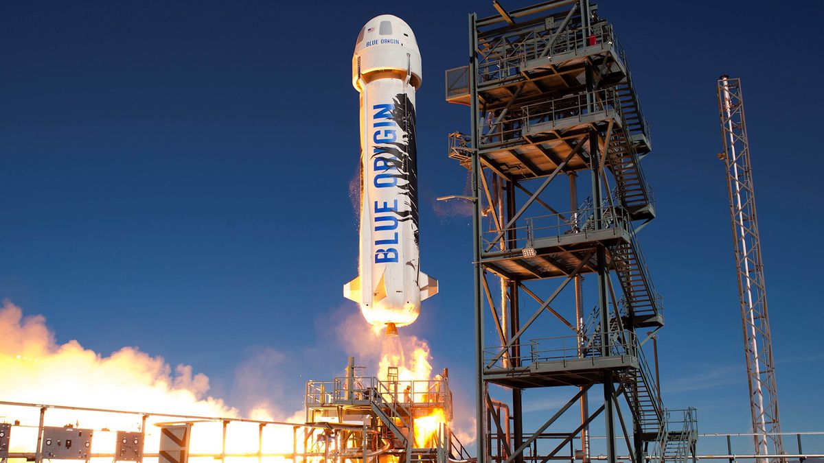 Blue Origin de Jeff Bezos simula gravidade lunar com foguete New Shepard