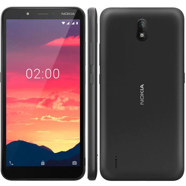 Smartphone Nokia C2 Preto 32GB, Tela de 5,7” HD+, Câmera 5MP, Android 9.0 e Processador Spreadtrum UniSoC