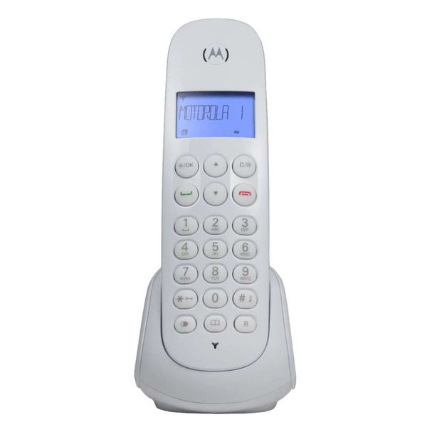 Telefone Digital Sem Fio Motorola MOTO700W com Identificador de Chamadas e Visor - Branco