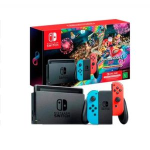 Console Nintendo Switch + Joy-Con Neon + Mario Kart 8 Deluxe + 3 Meses de Assinatura Nintendo Switch Online | CUPOM