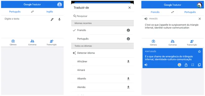 Traduza texto, fala e escrita no Google Tradutor (Captura de tela: Canaltech/Felipe Freitas)