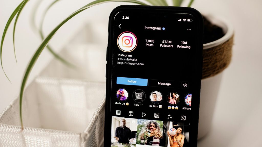 Perfil do Instagram na rede social