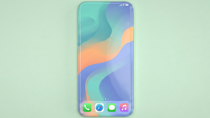 O conceito de um iPhone totalmente construído em vidro (Fonte: Canaltech/Divulgação)
