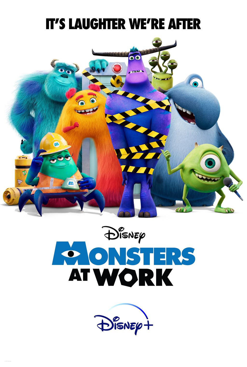 Pôster oficial de Monstros no Trabalho (Imagem: Divulgação / Pixar Animation Studios)