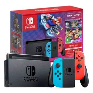 PARCELADO | Console Nintendo Switch V2 32 GB + Mario Kart 8 Deluxe | CUPOM