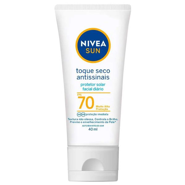 NIVEA Sun Protetor Solar Facial Toque Seco Antissinais Fps70