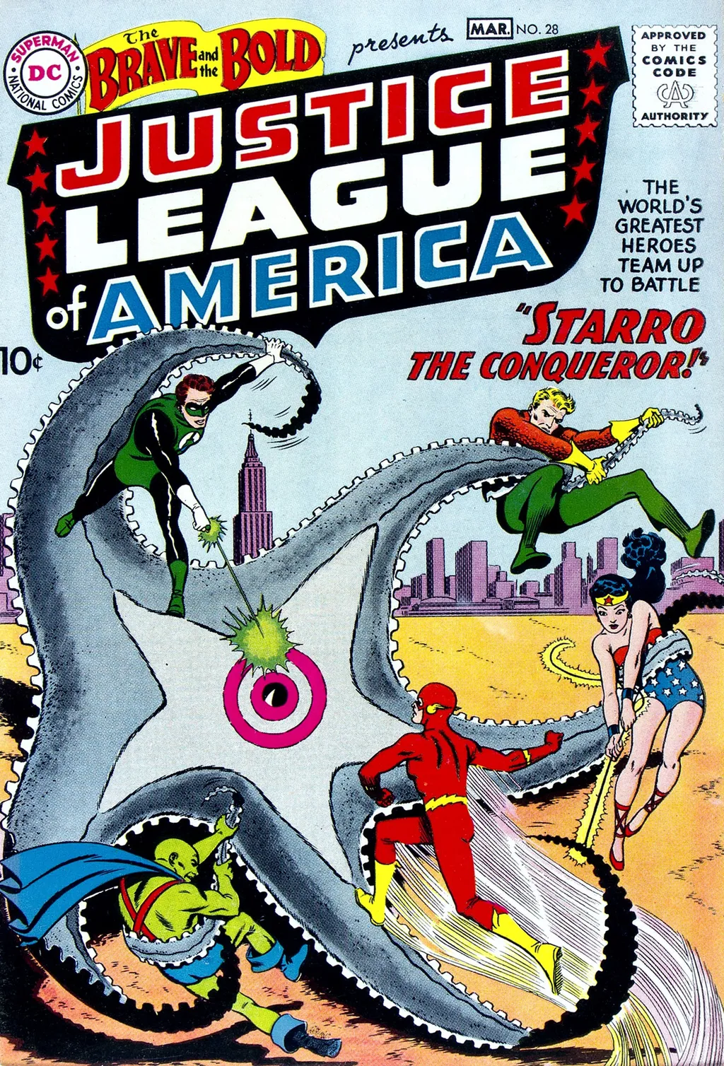 O vilão apareceu pela primeira vez como antagonista da Liga da Justiça em The Brave and the Bold #28, de 1960 (Imagem: Reprodução/DC Comics)
