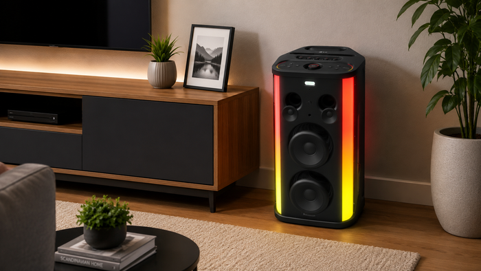LG quer derrotar JBL com caixa de som gigante com bateria para 25h de música
