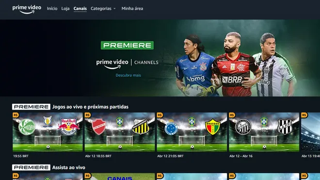 Você pode acessar canais de esporte pelo Amazon Prime Video (Captura de tela: Canaltech/Felipe Freitas)
