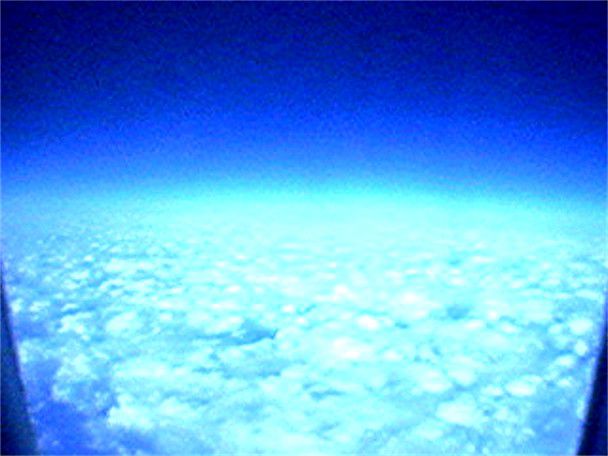 Foto da Terra vista da janela do Concorde (Foto: 