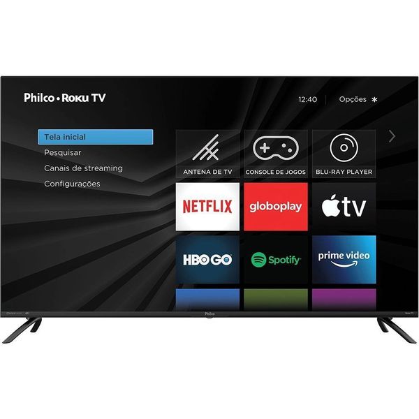 Smart TV Roku 50" Philco Led UHD 4K PTV50RCG70BL Wi-Fi 4 HDMI 2 USB e Midiacast [APP + CUPOM]