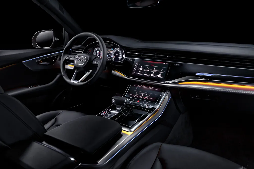 O interior do Audi Q8 exala luxo e é o melhor da empresa no Brasil (Imagem: Divulgação/ Audi)