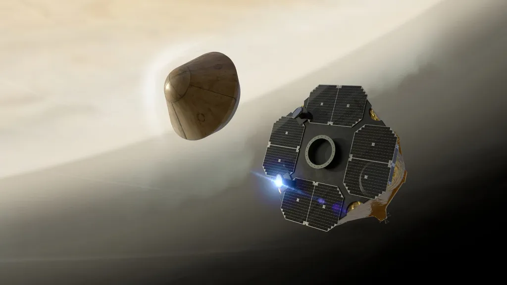 Representação da sonda da missão da Rocket Lab a Vênus (Imagem: Reprodução/Rocket Lab)