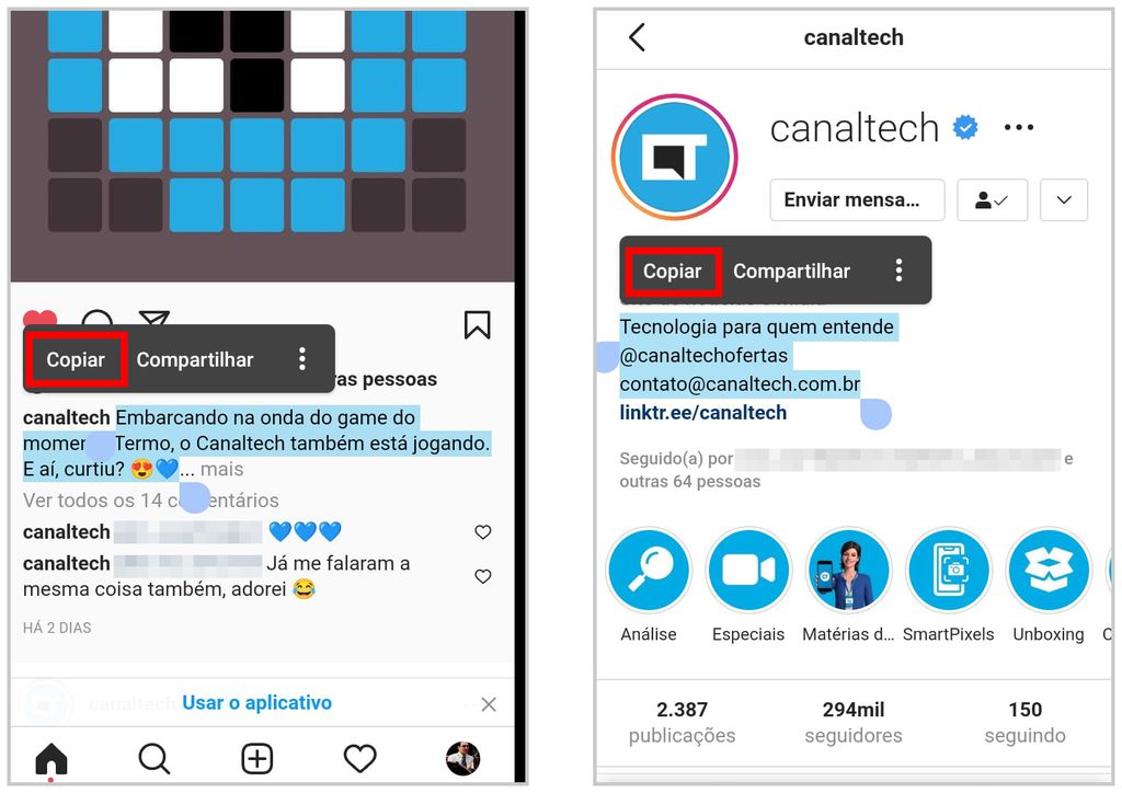 Como copiar texto do Instagram [sem usar apps] – Tecnoblog