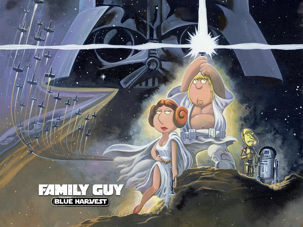 A sátira de Star Wars feita por Family Guy se apoiou no working title de O Retorno de Jedi (Imagem: Divulgação/Fox)