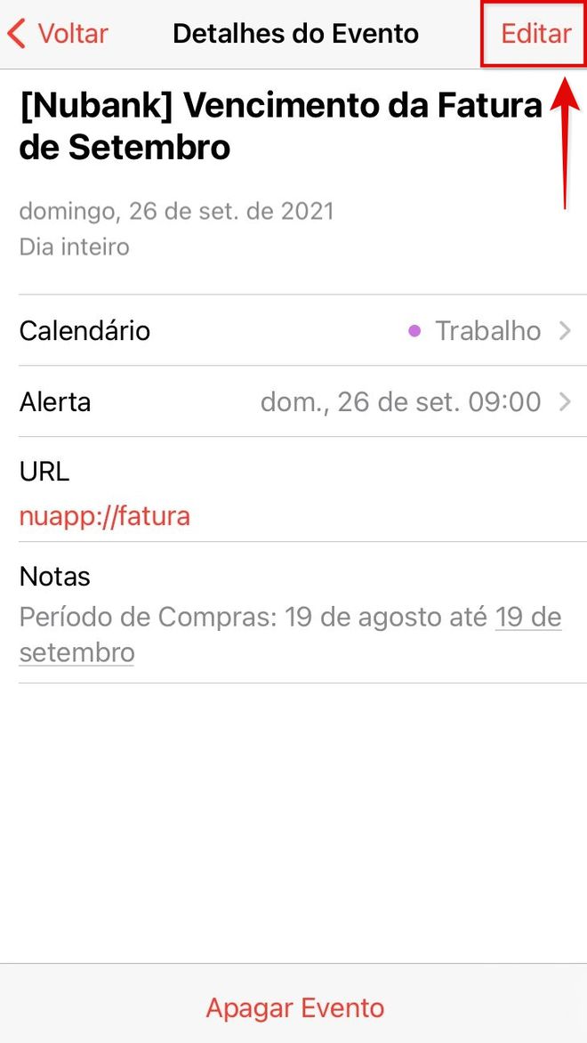 Clique em "Editar" para ver se as notificações estão ativas. (Imagem: Kris Gaiato/Captura de tela)