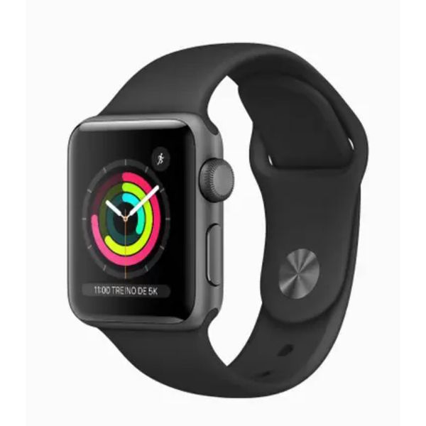 Apple Watch Series 3 (GPS) - 38mm - Caixa cinza-espacial de alumínio com pulseira esportiva preta - Magazine Canaltechbr