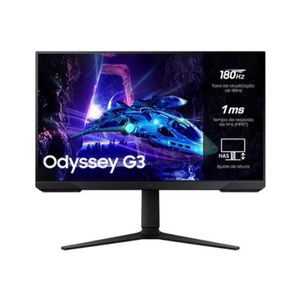 Monitor Gamer Samsung Odyssey G3 27” FHD, Painel VA, 180 Hz, 1ms, HAS, HDMI, DP, FreeSync | CUPOM