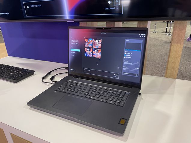 Dell Pro Max Plus em demonstração com modelos de IA rodando localmente