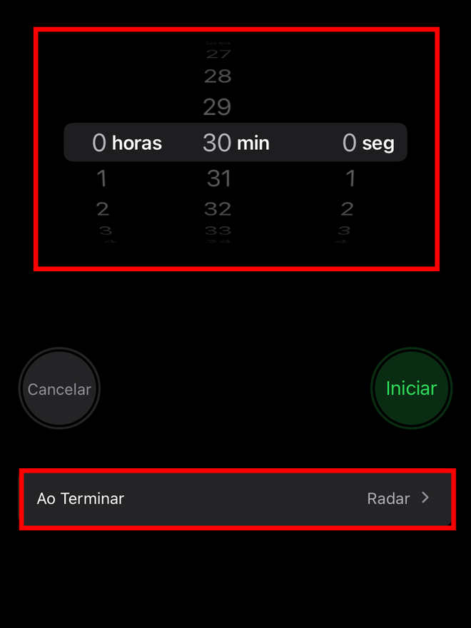 Defina o tempo de contagem regressiva que você precisa. Captura de tela: Lucas Wetten (Canaltech)