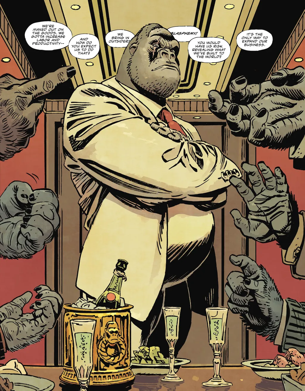 Cena de Rogues nº 2 da DC com o Gorilla Grodd (Imagem: Reprodução/DC)