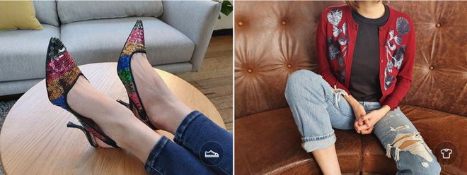 Filtros de "sapato" e "roupa" da família Galaxy S10 (Foto: Samsung)