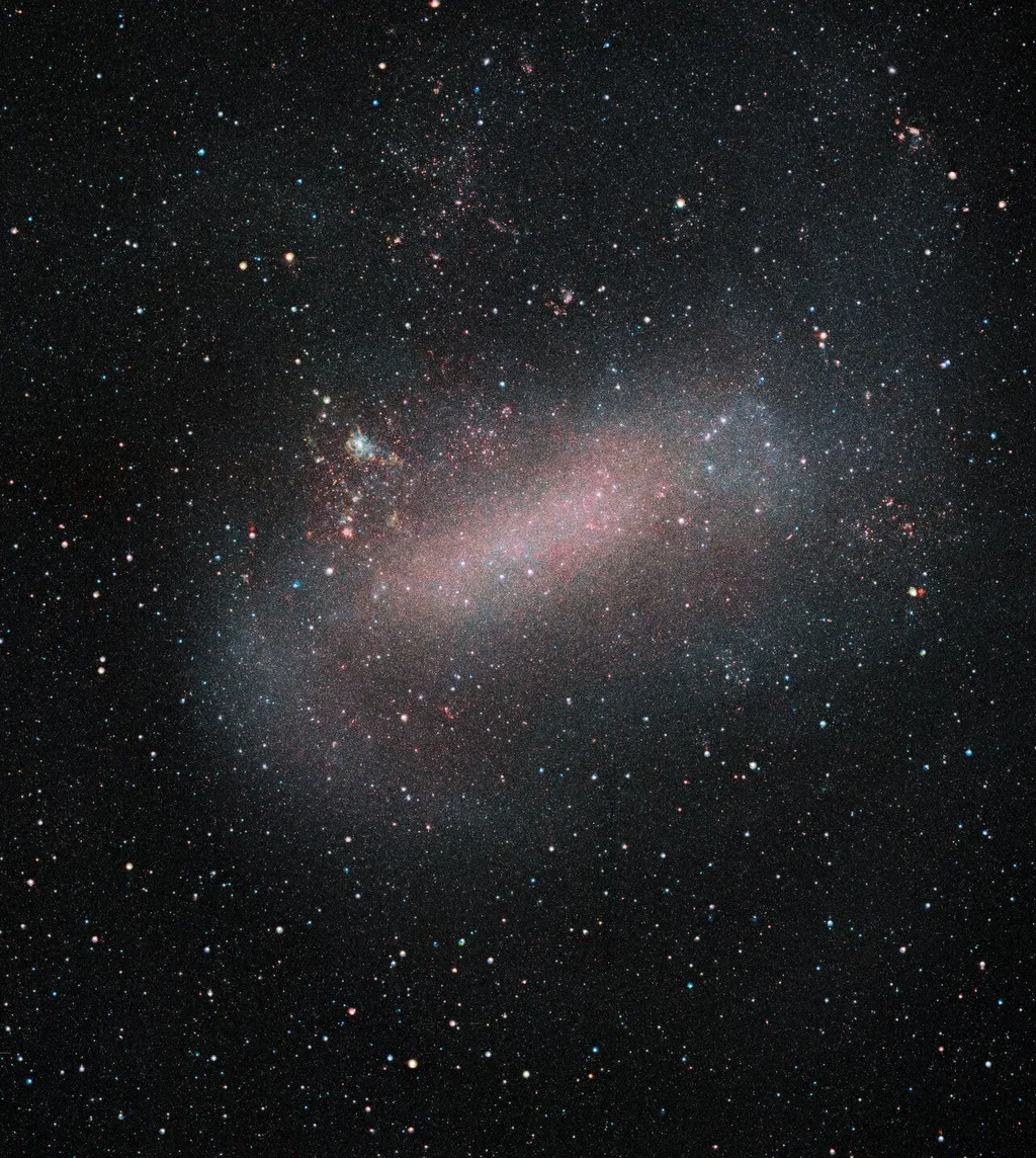 A Grande Nuvem de Magalhães, uma das galáxias-satélite da Via Láctea (Imagem: Reprodução/ESO/VMC Survey)