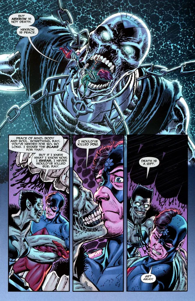 Nekron é literalmente a personificação da morte e é muito difícil escapar disso (Imagem: Reprodução/DC Comics)