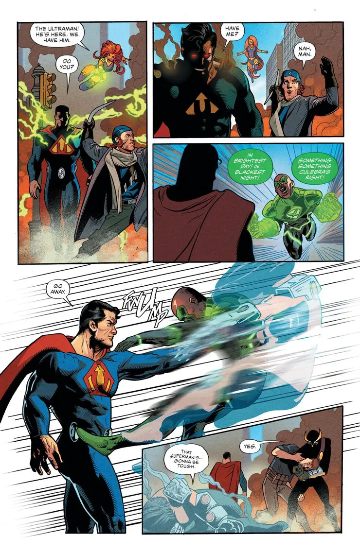 Cena de War for Earth-3 nº 2, em trama que expõe fraqueza dos Lanternas Verdes (Imagem: Reprodução/DC)