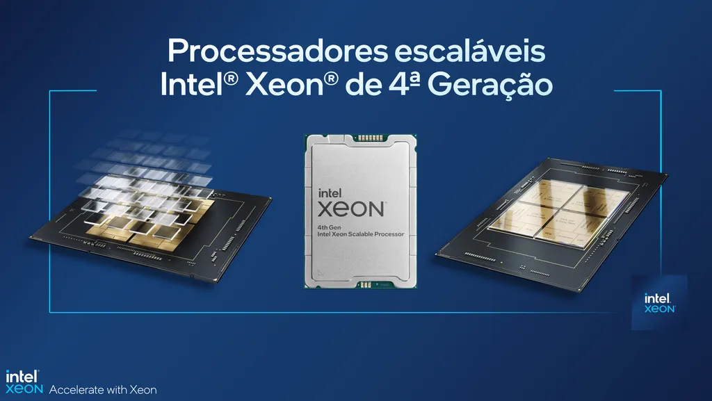 A Intel apresentou ao Brasil nesta quinta-feira (2) a família Xeon Scalable de 4ª geração Sapphire Rapids (Imagem: Divulgação/Intel)