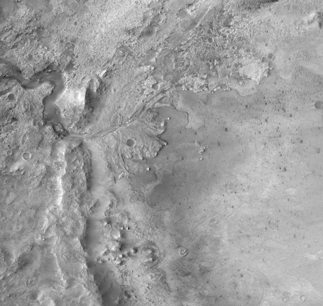 Moisaco da cratera Jezero produzida pelo USGS (Imagem: Fergason et al./USGS/NASA/JPL-Caltech)