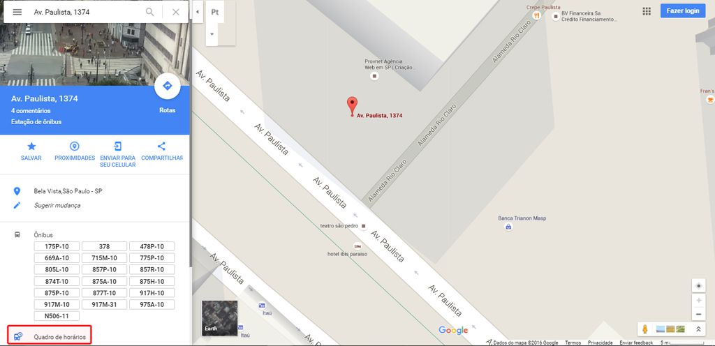 google maps onibus