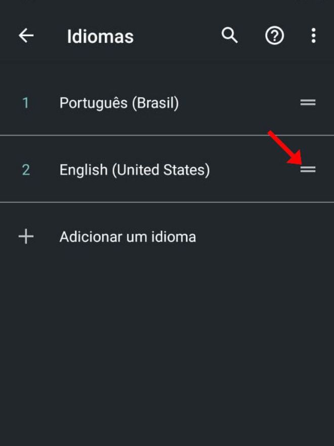 Mova o idioma inglês no Android para então fazer buscas sobre o que outras pessoas curtiram no Facebook (Captura de tela: Matheus Bigogno/Canaltech)