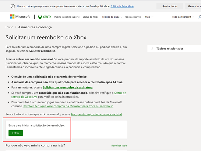 Como pedir o reembolso ao comprar jogos e apps no Xbox One e Windows 10