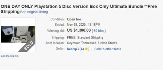 Caixas vazias de PS5 eram vendidas por US$ 1 mil no eBay
