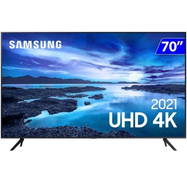 Smart TV Samsung 70" UHD 4K Crystal HDR UN70AU7700GXZD