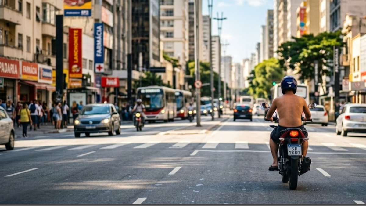 Pilotos de Moto Sem Camisa: A "Zona Cinzenta" da Legislação de Trânsito no Brasil