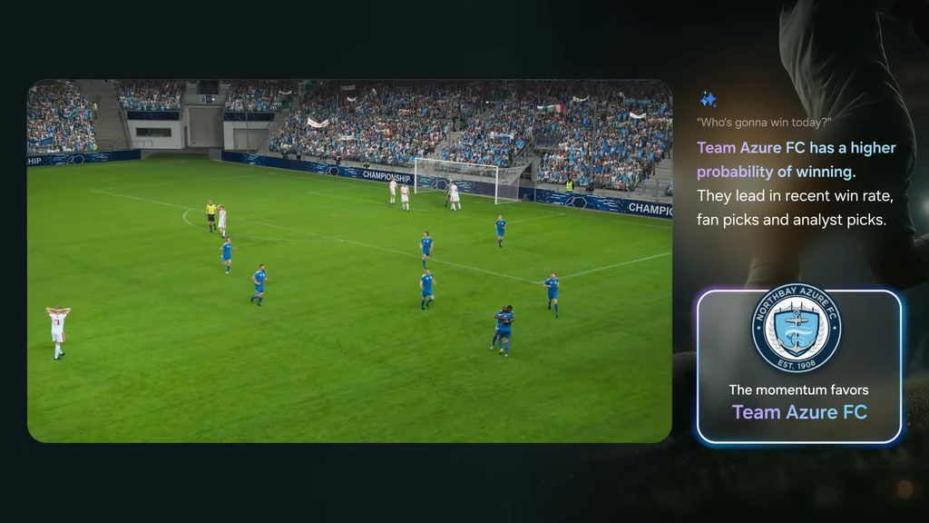 IA em TVs da Samsung vai ajudar a prever o vencedor de jogos de futebol (Imagem: Reprodução/Samsung)