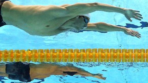 Fundo das piscinas olímpicas: um verdadeiro mar de câmeras!