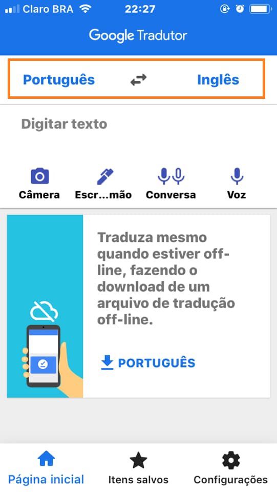 Como utilizar o Google Tradutor com voz / Captura de tela: Ariane Velasco