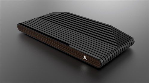Ataribox com detalhes em madeira