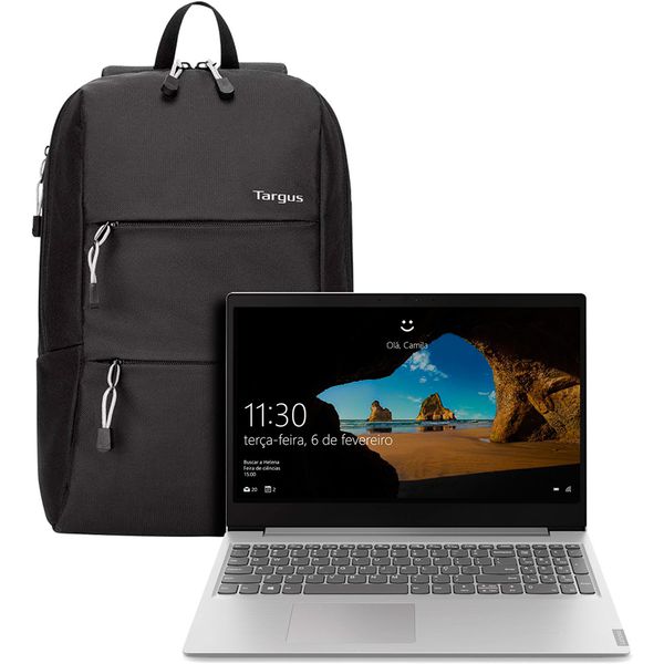 Notebook Lenovo Ideapad S145 10ª Intel Core i5 8GB 1TB W10 15,6'' Prata + Mochila Targus 15,6" Intellect Plus nas americanas