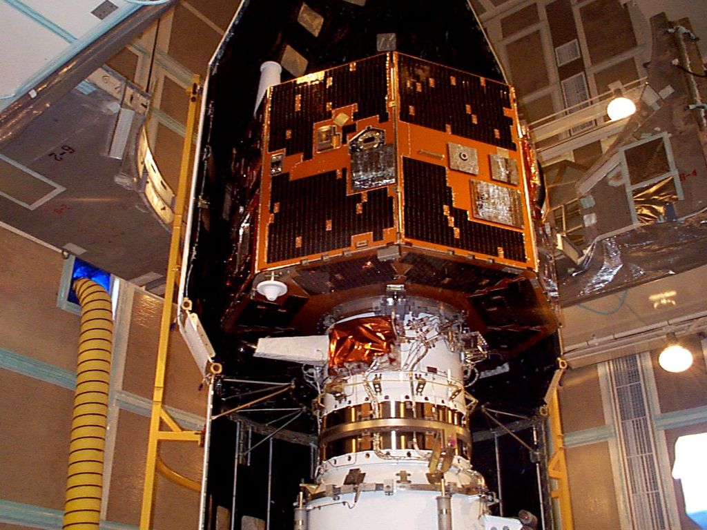 O satélite IMAGE na época do seu lançamento, em 2000. Foto: Nasa